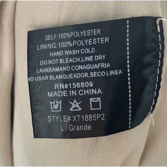 Fashion Nova Diva Sequin Mini Dress X-Large Plunge V-Neck Beige Black Slits Sexy - Picture 12 of 12